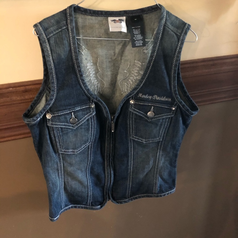 Harley Davidson ladies jean vest